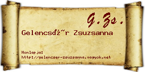 Gelencsér Zsuzsanna névjegykártya