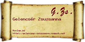 Gelencsér Zsuzsanna névjegykártya