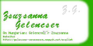 zsuzsanna gelencser business card